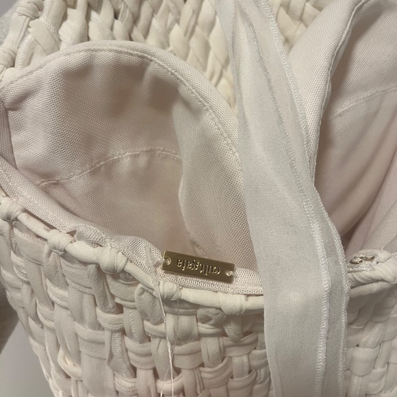 Cult Gaia Ambrosine White Woven Silk Dress Bridal - Picture 7 of 9